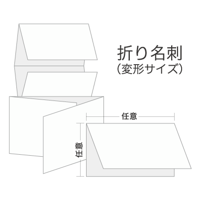 二つ折り名刺（変形サイズ）・三つ折り名刺（変形サイズ）・四つ折り名刺（変形サイズ）