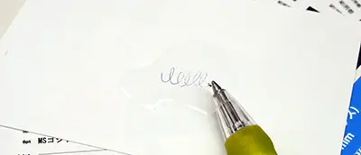 水中でも書き込める特性