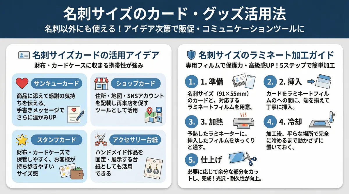 名刺サイズのカード・グッズの活用法